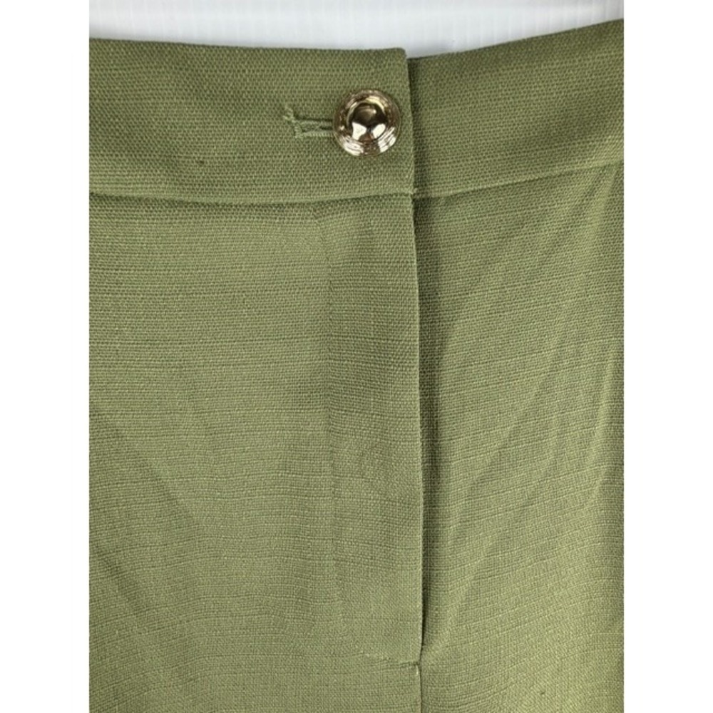 ASOS Design Tailored Tapered Trouser Pants Khaki Green High Rise Womens 14 Work - Picture 4 of 10